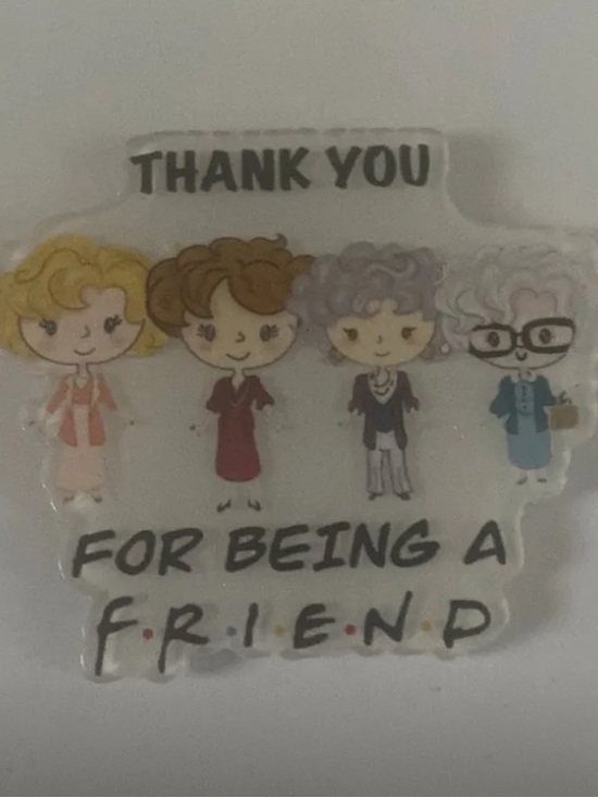 Handmade Other - Handcrafted Thank You For Being A Friend Acrylic Magnet,- Colorful Characters
